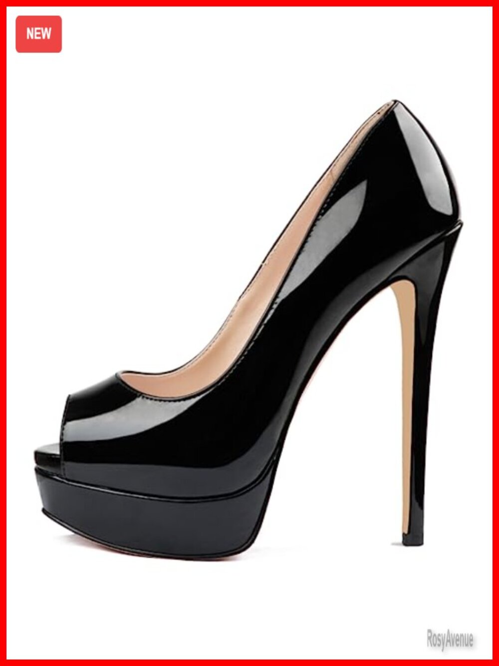MERUMOTE Women's Platform Stiletto Heels Peep Toe Pumps 6 Inch Dress Wedding